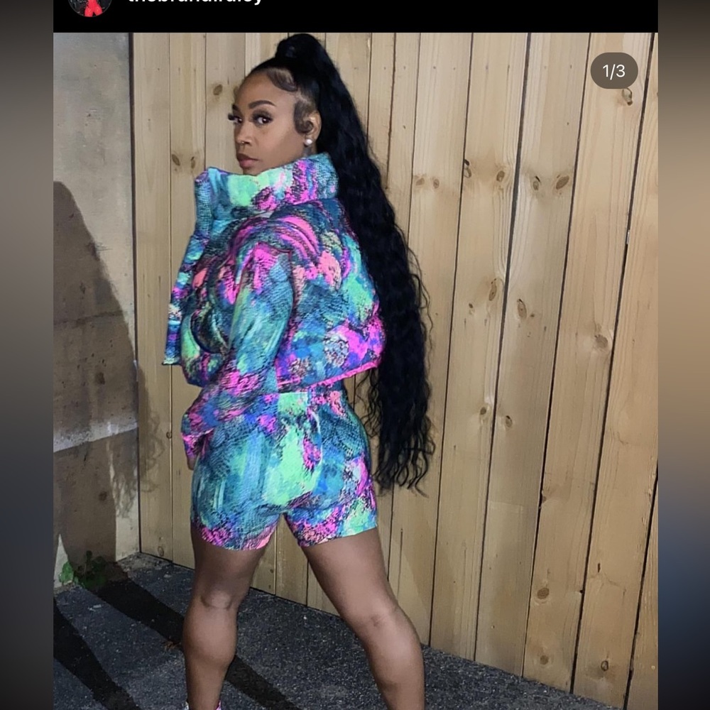 Custom bubble vest and short romper